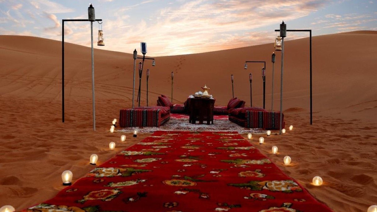 Romantic Desert Dinner in Dubai – Private Couple Date Experience